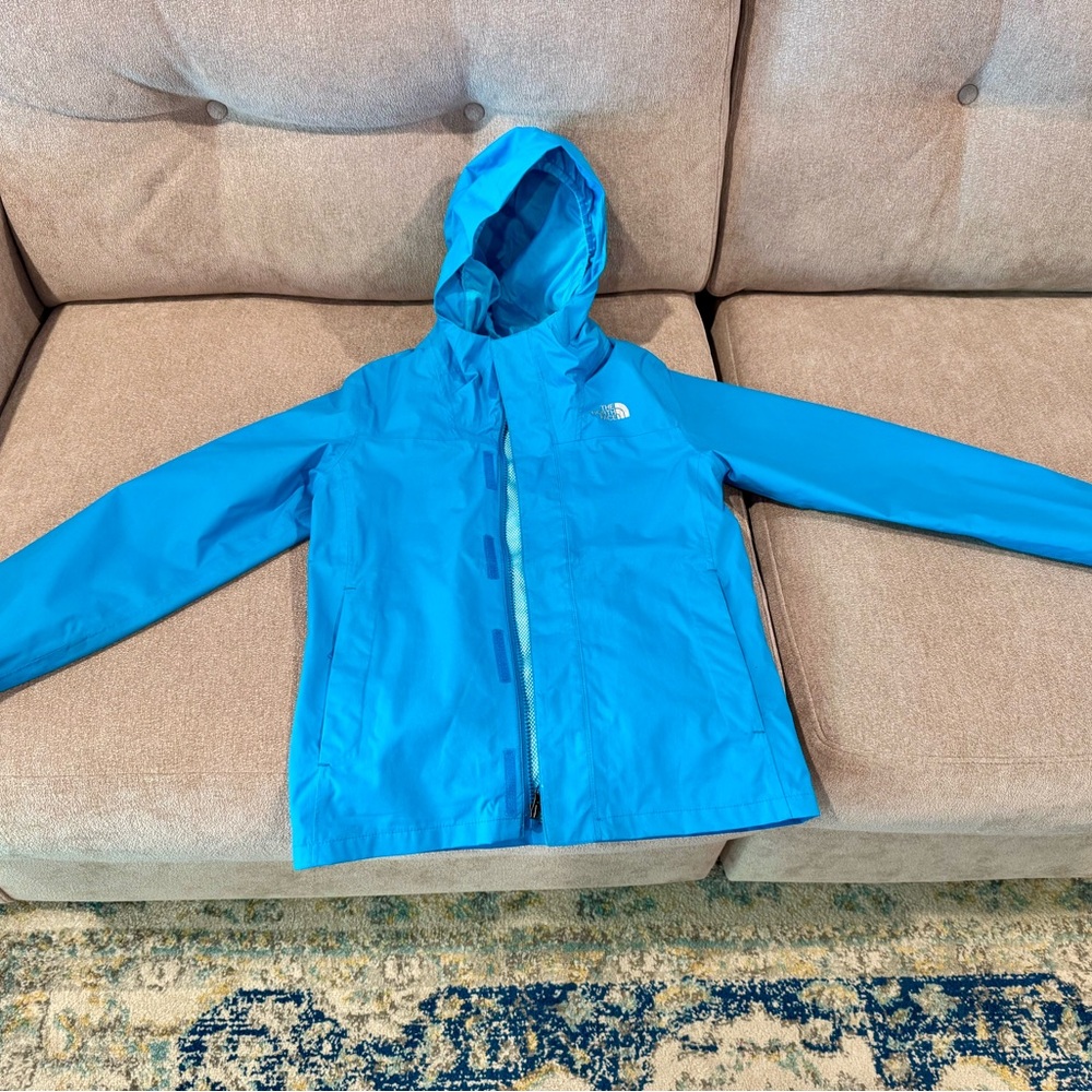 Girl’s Antora North Face Blue Hooded Jacket